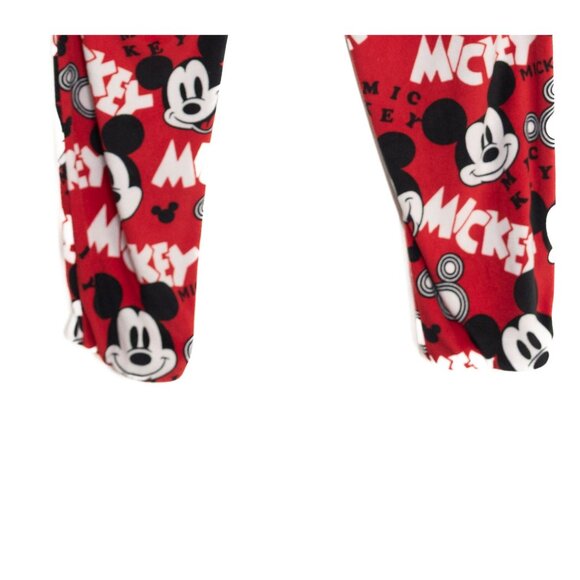 Disney Size S(4-6) Mickey Mouse Pajama Pants Red Fleece Lounge Sleepwear - Picture 8 of 8